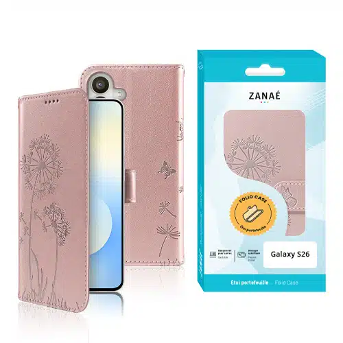 Zanaé - Bookcase Blowball - Geschikt voor Samsung S26 - Roze - Afbeelding 4