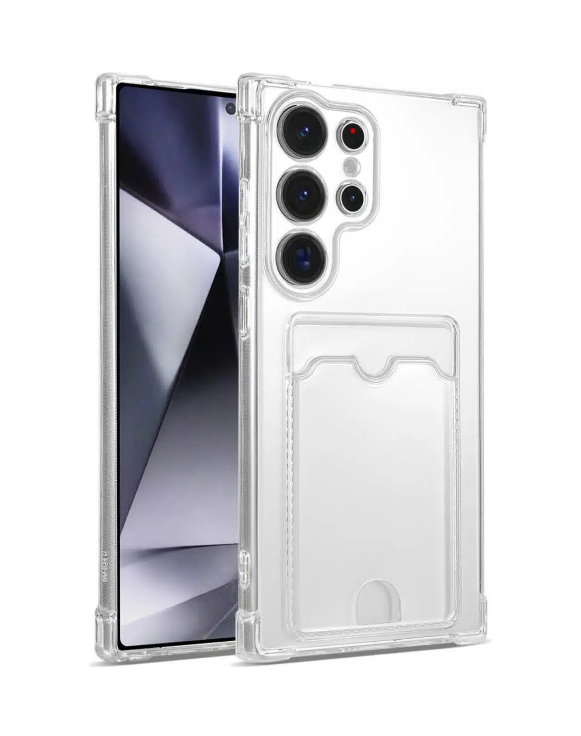 Cityhoesje-S26 Ultra-Backcover met pashouder- Transparant-1-Cityhoesje.nl