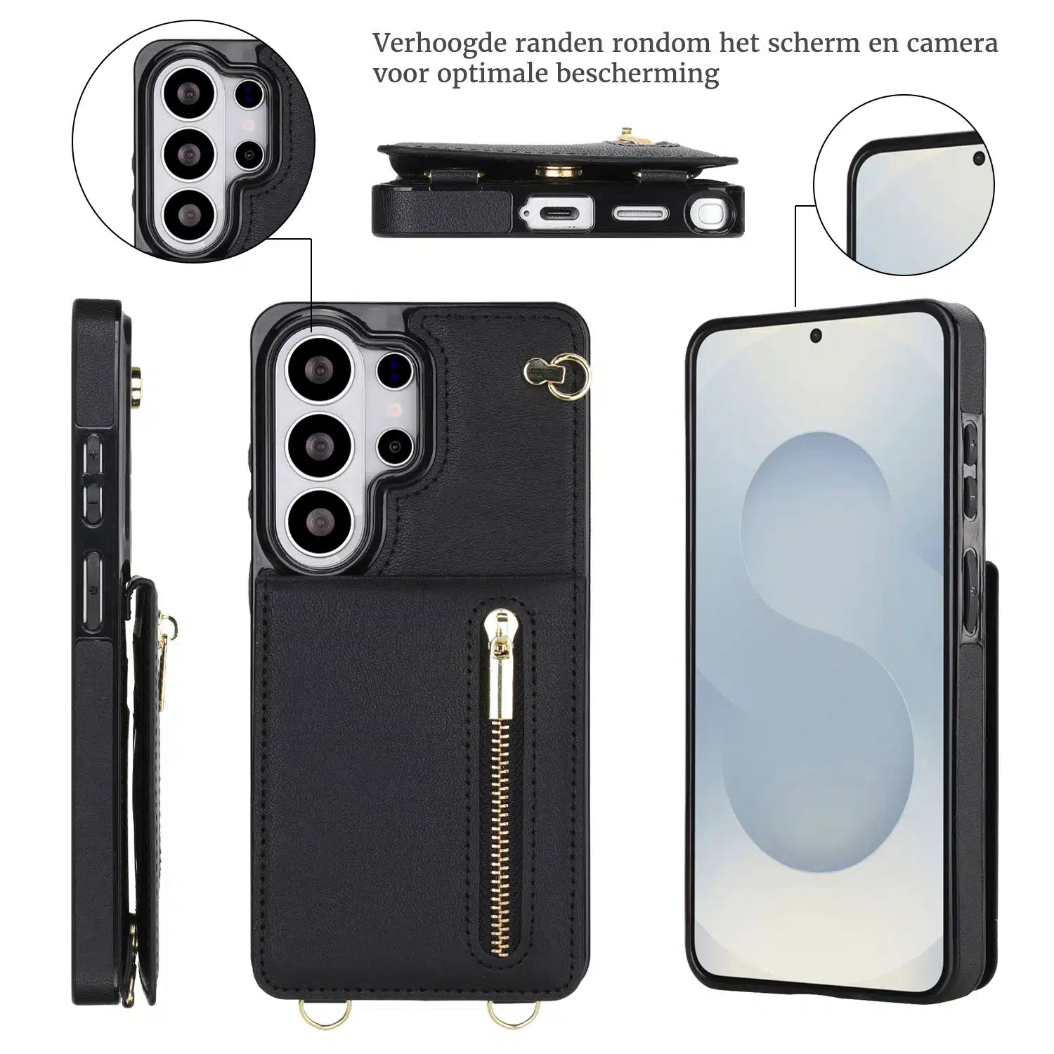 Solidenz-Fashion-Portemonnee-hoesje-met-koord-Samsung-Galaxy-S26-Ultra-–-Zwart-4
