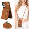 Solidenz Fashion Portemonnee hoesje met koord Samsung Galaxy S26 – Bruin - Thumbnail Image 5