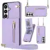 Solidenz Fashion Portemonnee hoesje met koord Samsung Galaxy S26 – Paars - Thumbnail Image 1