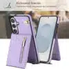 Solidenz Fashion Portemonnee hoesje met koord Samsung Galaxy S26 – Paars - Thumbnail Image 5
