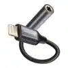 Swissten - Audio Adapter - Lightning - Jack 3.5mm - 0.15m - iPhone - Zwart - Thumbnail Image 1