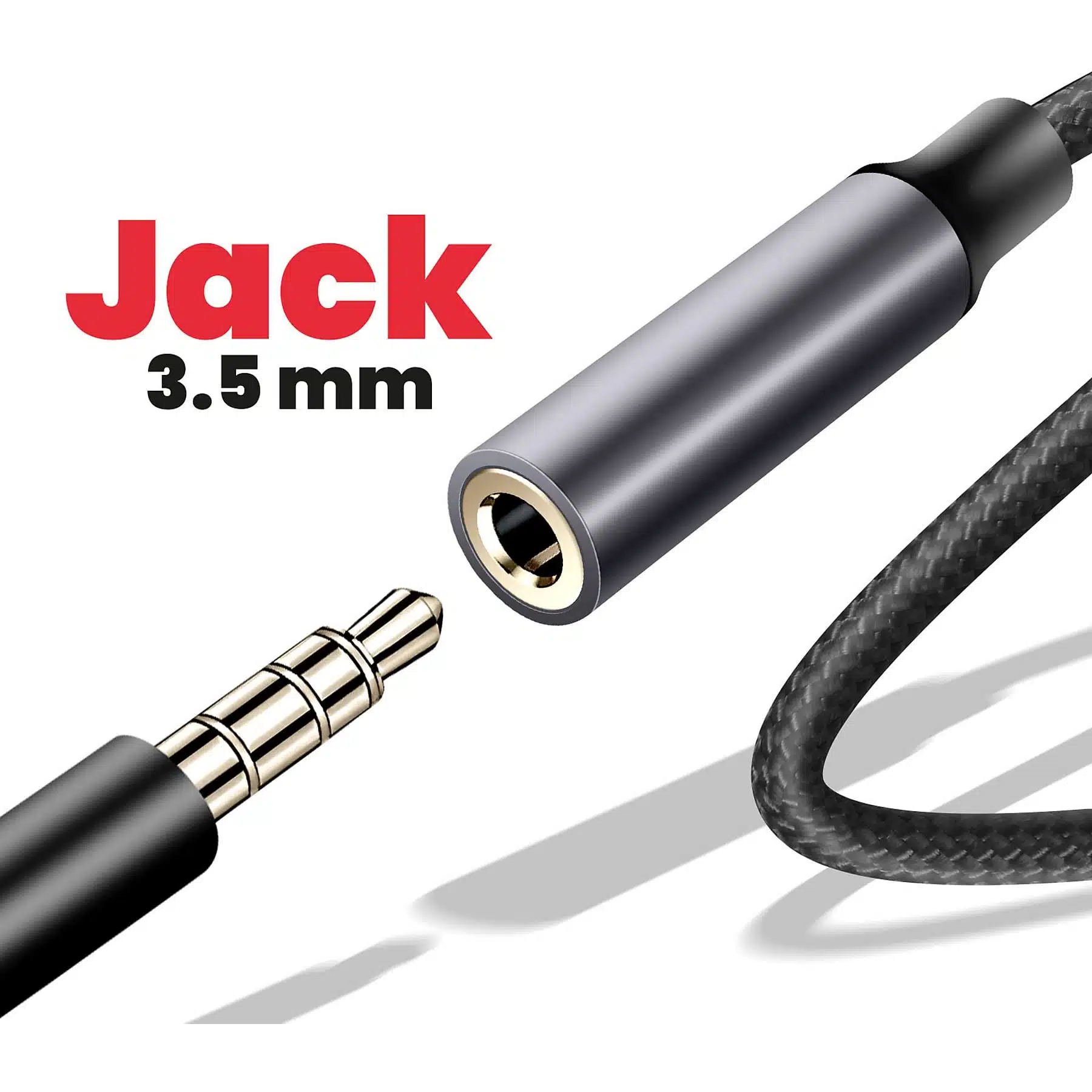 Swissten - Audio Adapter - Lightning - Jack 3.5mm - 0.15m - iPhone - Zwart - Afbeelding 4