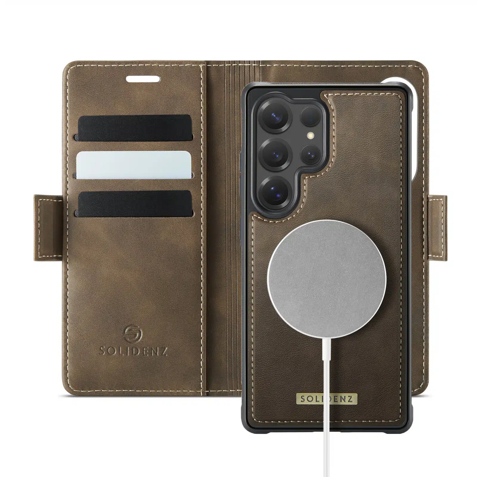 Solidenz-2-in-1-MagSafe-Wallet-Case-voor-Samsung-Galaxy-S26-Ultra-Bruin-1