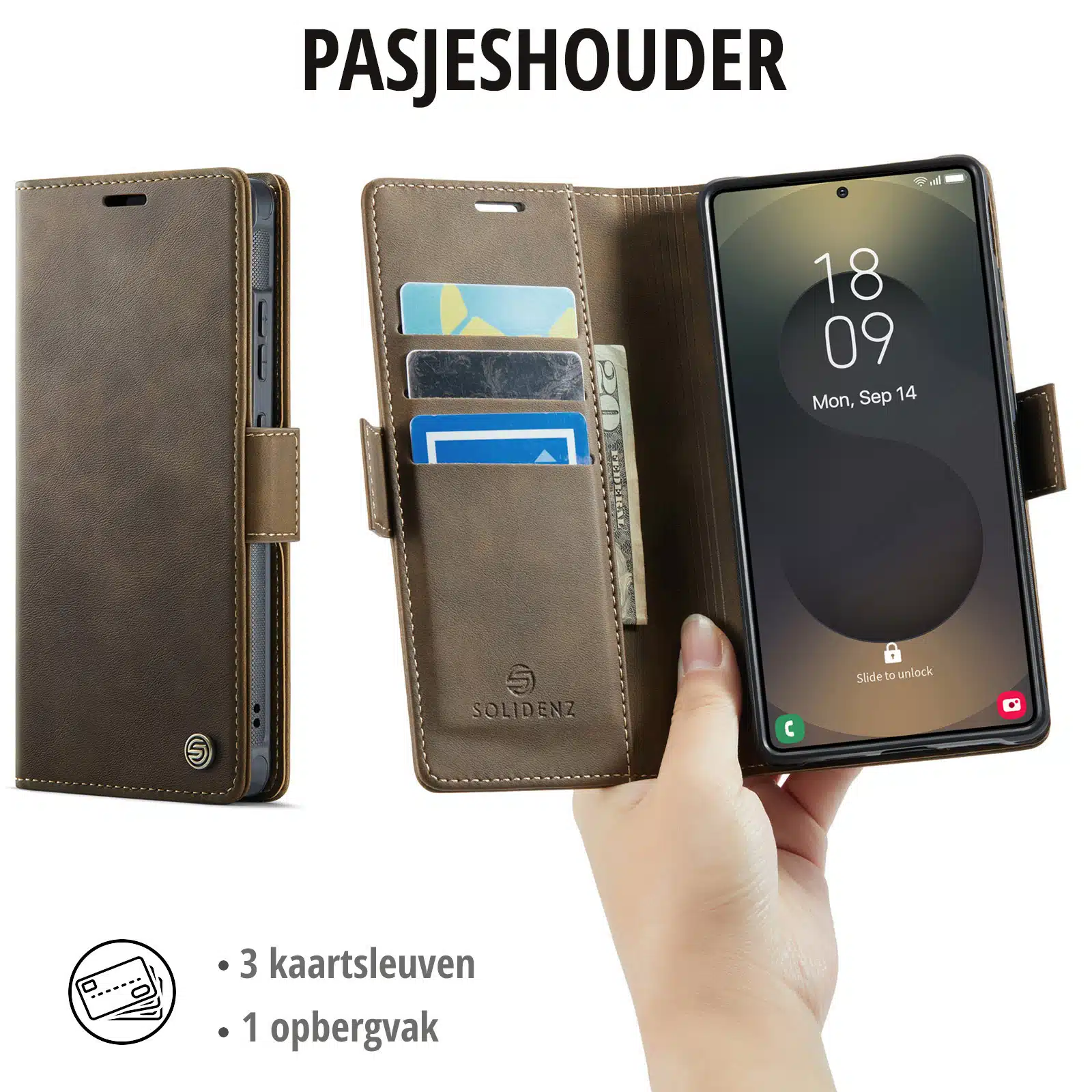 Solidenz-2-in-1-MagSafe-Wallet-Case-voor-Samsung-Galaxy-S26-Ultra-Bruin-8