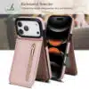 Solidenz-Fashion-Portemonnee-hoesje-met-koord-iPhone-17-Pro-Max-Rosegoud-4