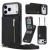 Solidenz-Fashion-Portemonnee-hoesje-met-koord-iPhone-17-Pro-Max-Zwart-1