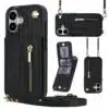 Solidenz-Fashion-Portemonnee-hoesje-met-koord-iPhone-17-Zwart-1