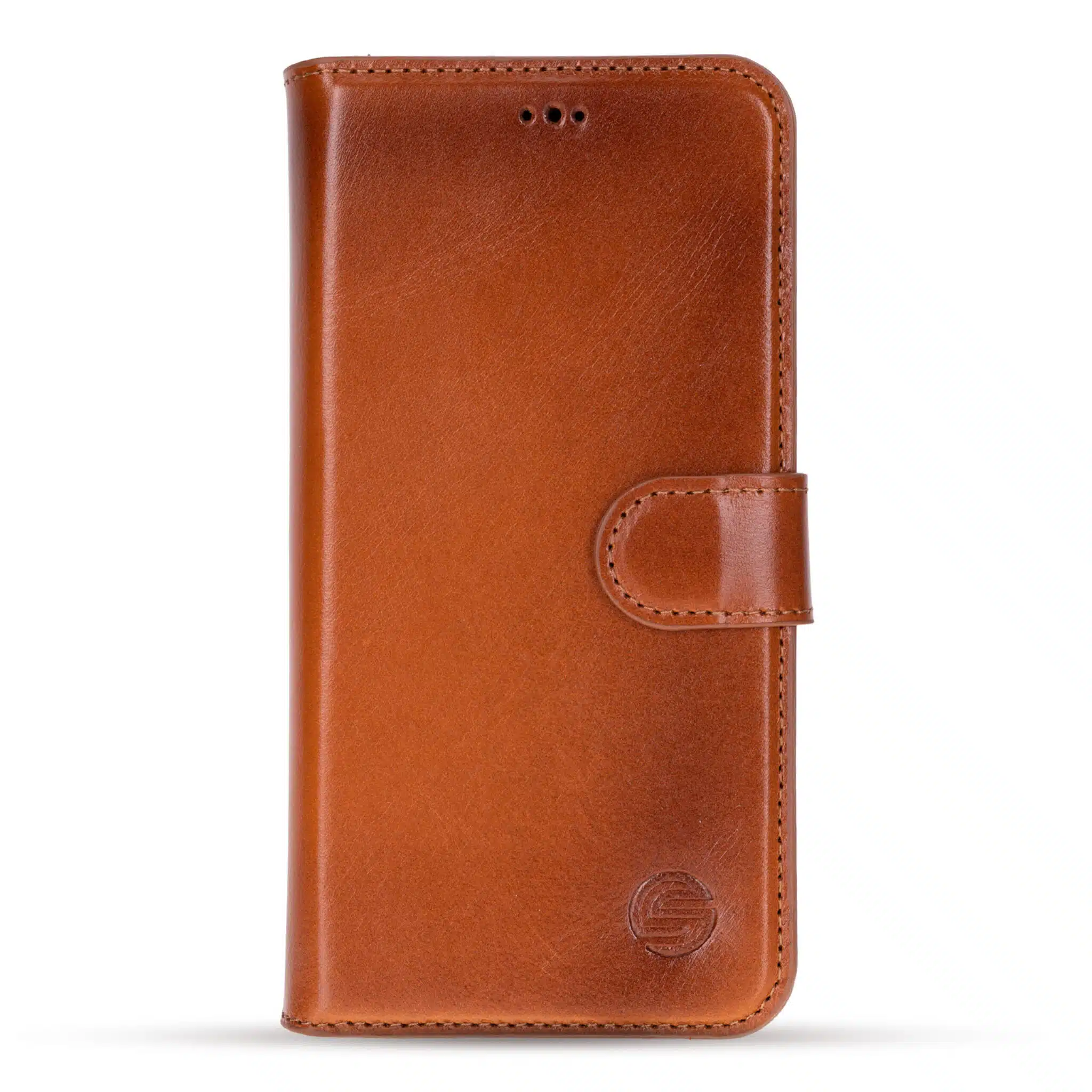 Solidenz Moda Book Samsung Galaxy S26 Ultra echt leren hoesje - DonkerBruin - Afbeelding 1