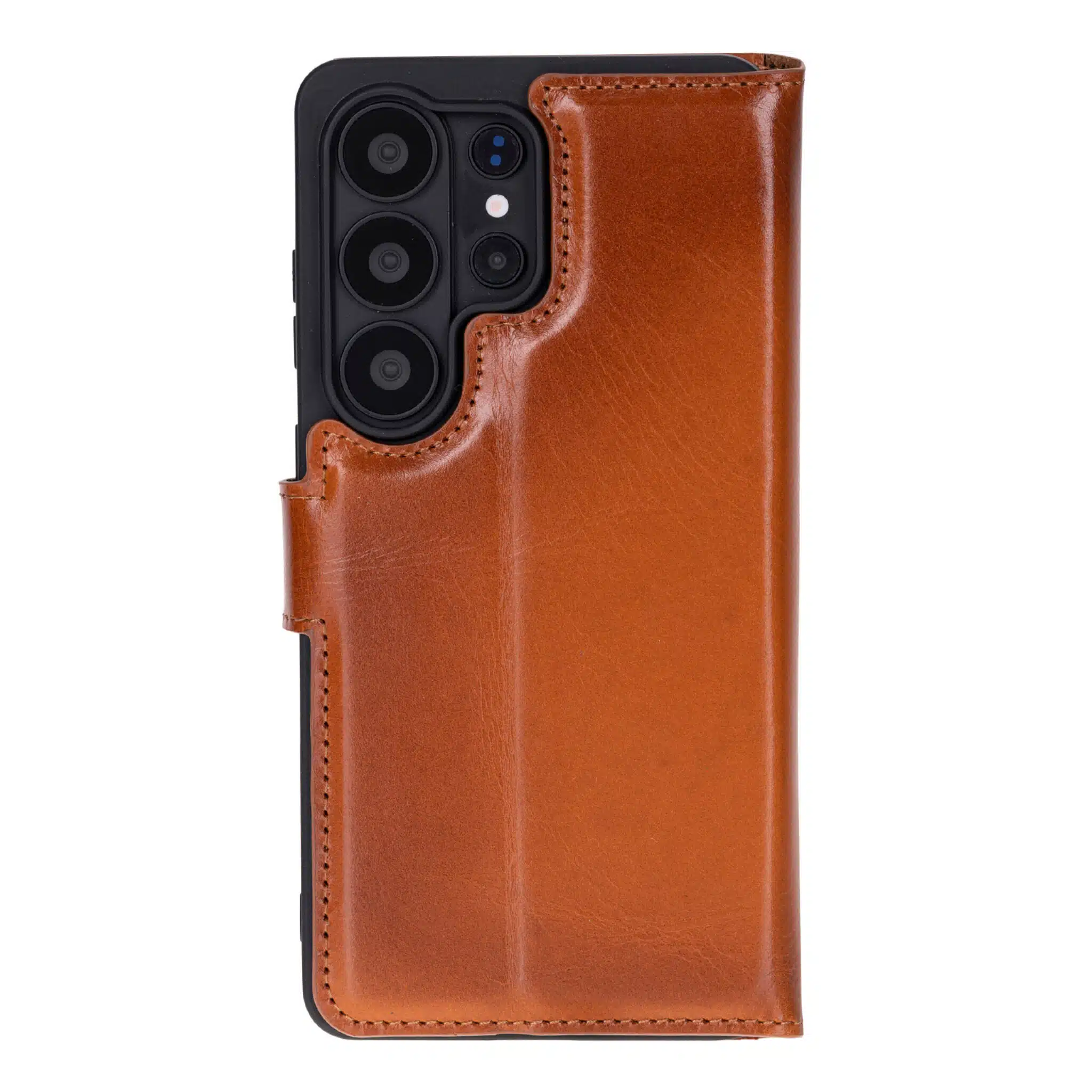 Solidenz Moda Book Samsung Galaxy S26 Ultra echt leren hoesje - DonkerBruin - Afbeelding 5