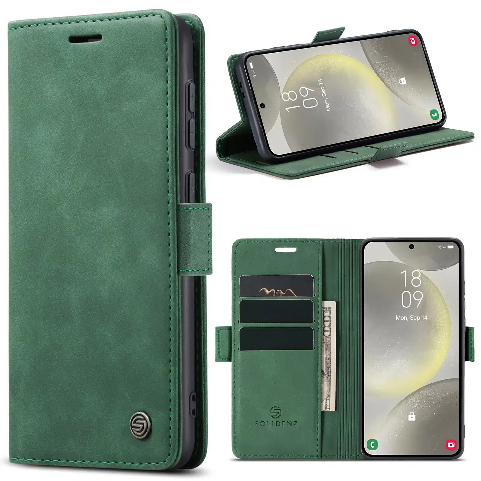 Solidenz Urban Book Geschikt voor Samsung Galaxy S26 hoesje - Groen - Afbeelding 1