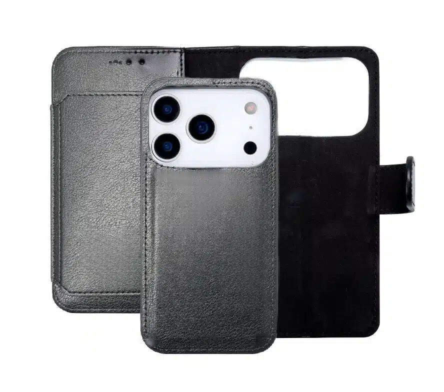 Cityhoesje-2-in-1Bookcase-6 Pasjes-iPhone 17 Pro-18 Pro-Zwart - Afbeelding 1