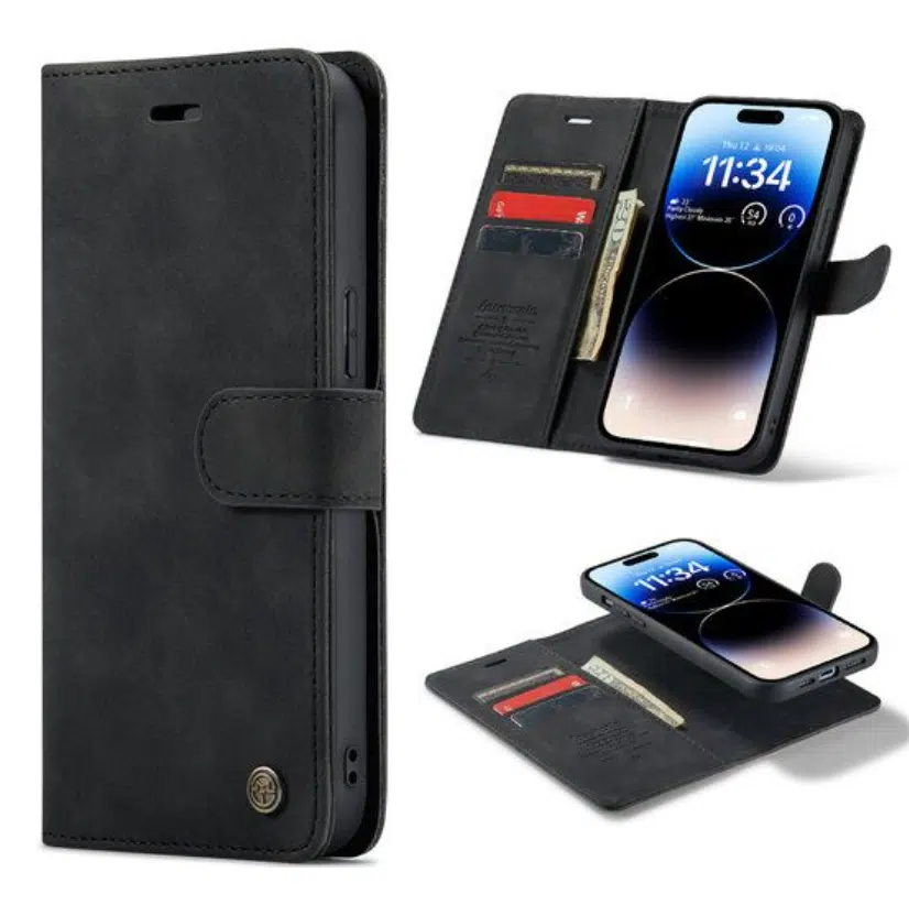 Casemania 2in1 Magnetic Bookcase-Samsung A57- Ultra-Zwart-Cityhoesje.nl