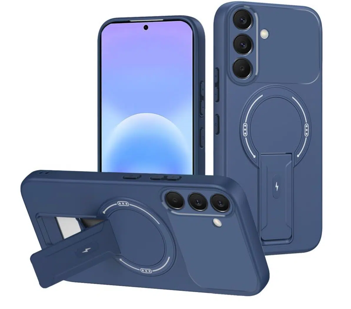 Cityhoesje - Backcover - Geschikt voor Samsung A57 – Magnetic - Blauw - Afbeelding 1