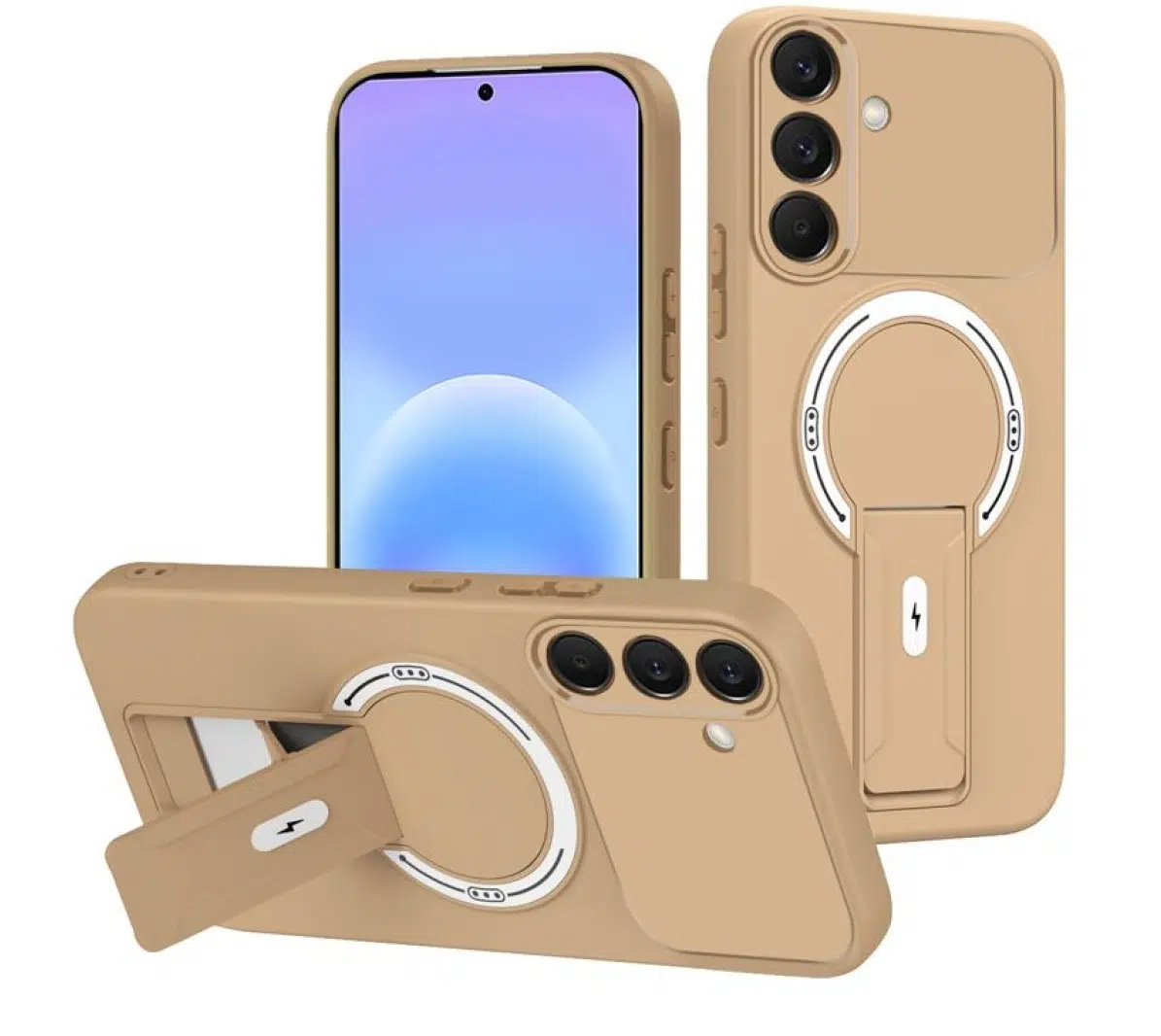 Cityhoesje-Backcover-Geschikt voor Samsung A57-Magnetic - Bruin - Afbeelding 1