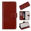 Cityhoesje-2 in 1 Real Leather geschikt voor Samsung A57-Licht Bruin - Thumbnail Image 1