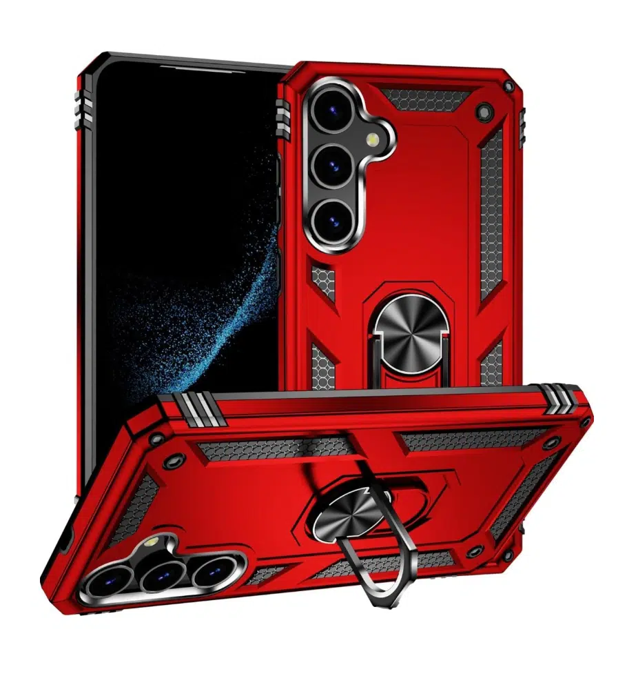 Cityhoesje-Samsung S26 Plus-Kickstand Ring Armor-Rood-1-Cityhoesje.nl
