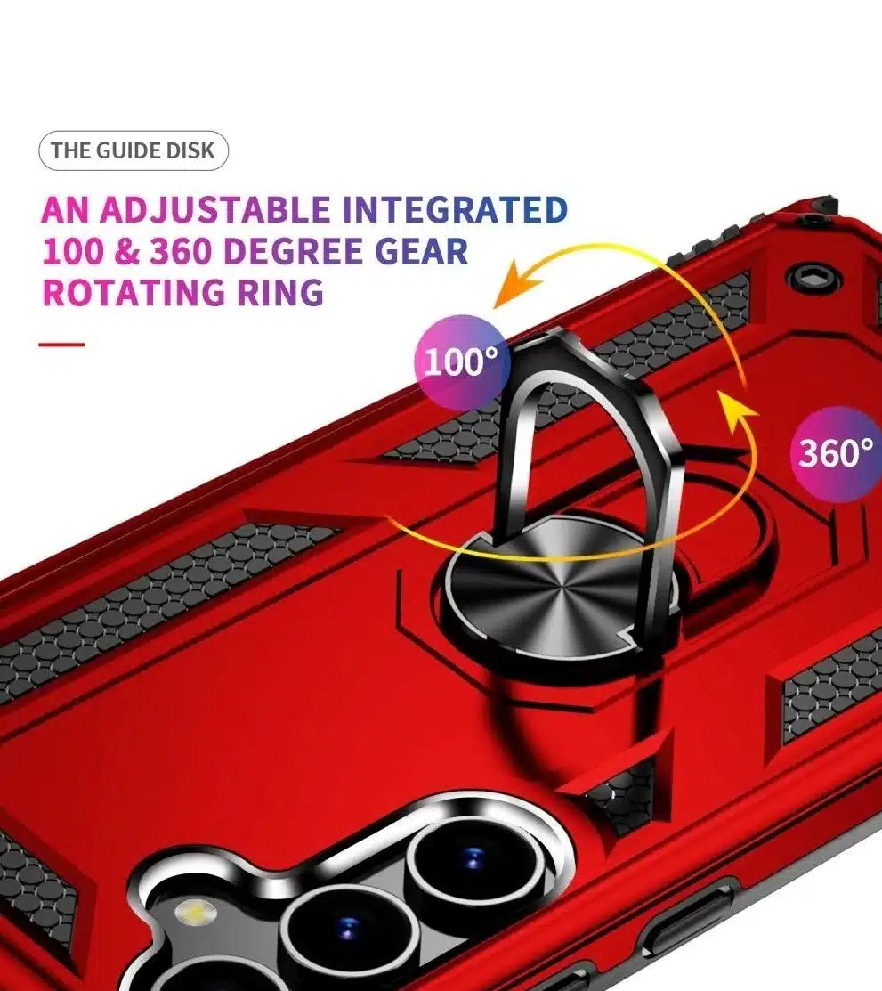 Cityhoesje-Samsung S26 Plus-Kickstand Ring Armor-Rood-3-Cityhoesje.nl