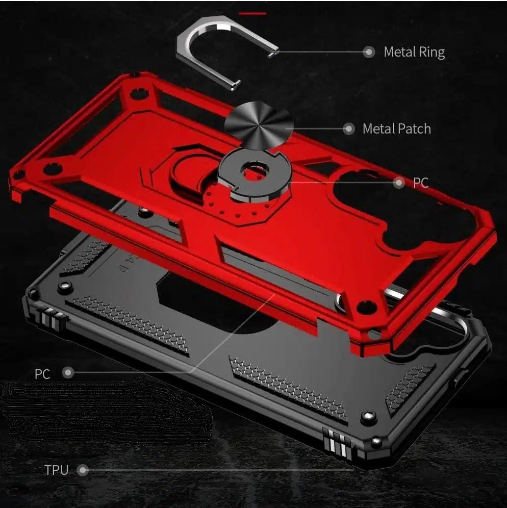 Cityhoesje-Samsung S26 Plus-Kickstand Ring Armor-Rood-4-Cityhoesje.nl