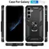 Cityhoesje-Samsung S26 Plus-Kickstand Ring Armor-Zwart-5-Cityhoesje.nl