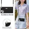 Solidenz Fashion Wallet hoesje met koord iPhone 15 – Zwart - Thumbnail Image 4