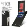Solidenz Fashion Wallet hoesje met koord iPhone 15 – Zwart - Thumbnail Image 5