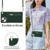 Solidenz Fashion Wallet hoesje met koord iPhone 15 – Groen - Thumbnail Image 3