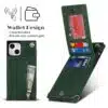 Solidenz Fashion Wallet hoesje met koord iPhone 15 – Groen - Thumbnail Image 4