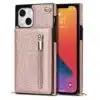 Solidenz Fashion Wallet hoesje met koord iPhone 15 – Roségoud - Thumbnail Image 6