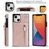 Solidenz Fashion Wallet hoesje met koord iPhone 15 – Roségoud - Thumbnail Image 5