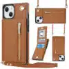 Fashion-Portemonnee-hoesje-met-koord-iPhone-13-Bruin-1