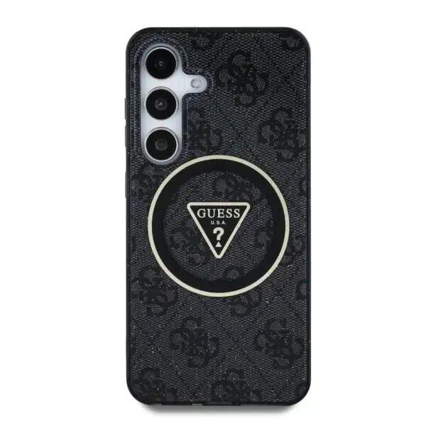 Guess IML 4G Glitter en Triangle Logo met MagSafe Samsung Galaxy S25 – Grijs - Afbeelding 5