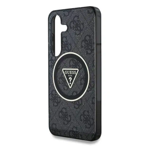 Guess IML 4G Glitter en Triangle Logo met MagSafe Samsung Galaxy S25 – Grijs - Afbeelding 2