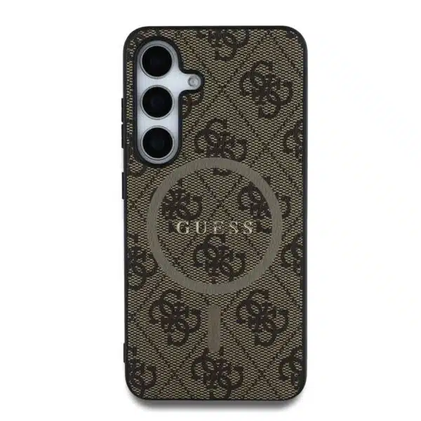 Guess PU Leer 4G Logo met MagSafe Samsung Galaxy S25 – Bruin - Afbeelding 3