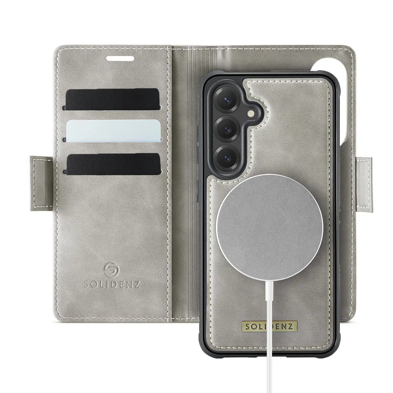 Solidenz 2-in-1 MagSafe Wallet Case voor Samsung Galaxy S26 Plus – Beige - Afbeelding 1