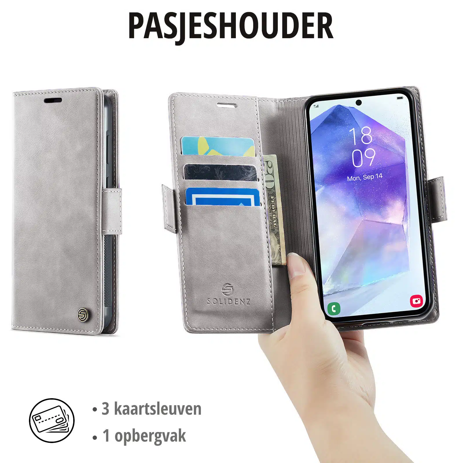 Solidenz 2-in-1 MagSafe Wallet Case voor Samsung Galaxy S26 Plus – Beige - Afbeelding 6