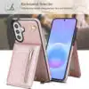 Solidenz Fashion Portemonnee hoesje met koord Samsung Galaxy A57 – Roségoud - Thumbnail Image 6