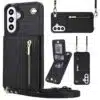 Solidenz Fashion Portemonnee hoesje met koord Samsung Galaxy A57 – Zwart - Thumbnail Image 1