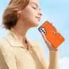 Solidenz Fashion Portemonnee hoesje met koord Samsung Galaxy A57 – Oranje - Thumbnail Image 6