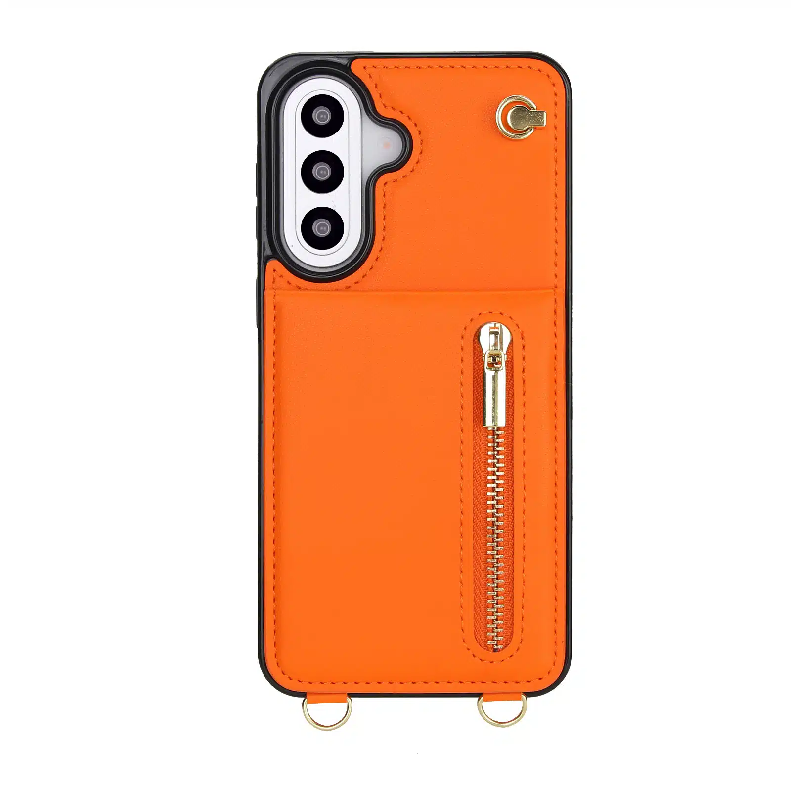 Solidenz Fashion Portemonnee hoesje met koord Samsung Galaxy A57 – Oranje - Afbeelding 7