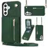 Solidenz Fashion Portemonnee hoesje met koord Samsung Galaxy A57 – Groen - Thumbnail Image 1