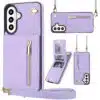 Solidenz Fashion Portemonnee hoesje met koord Samsung Galaxy A57 – Paars - Thumbnail Image 1