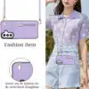 Solidenz Fashion Portemonnee hoesje met koord Samsung Galaxy A57 – Paars - Thumbnail Image 3