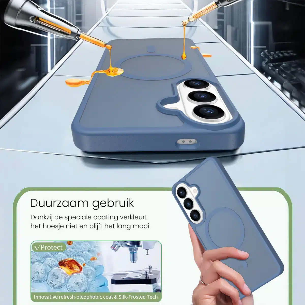 Solidenz FrostMag Samsung Galaxy S26 Plus hoesje – Donker Blauw - Afbeelding 5