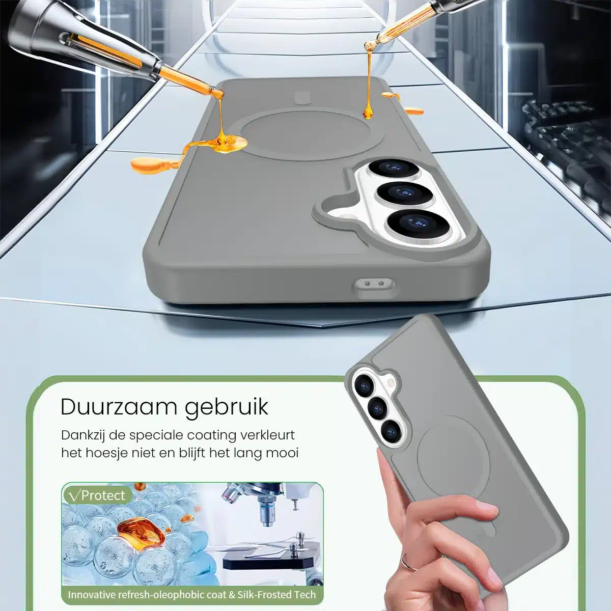 Solidenz FrostMag Samsung Galaxy S26 Plus hoesje – Grijs - Afbeelding 5
