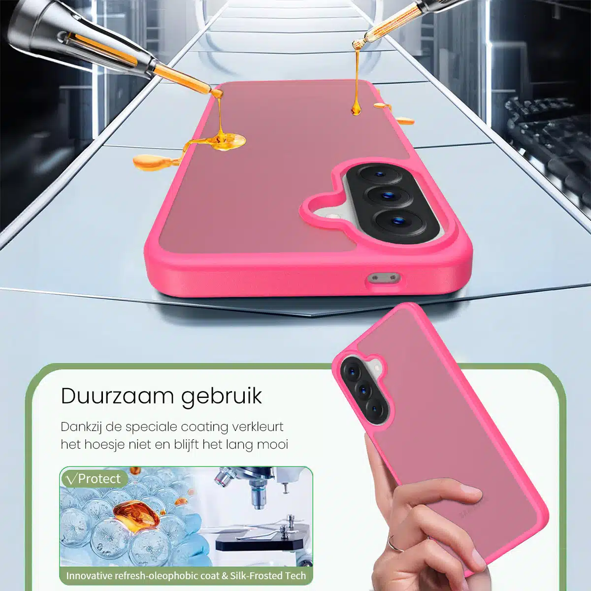 Solidenz-Frosted-Samsung-Galaxy-A57-hoesje-Fel-roze5