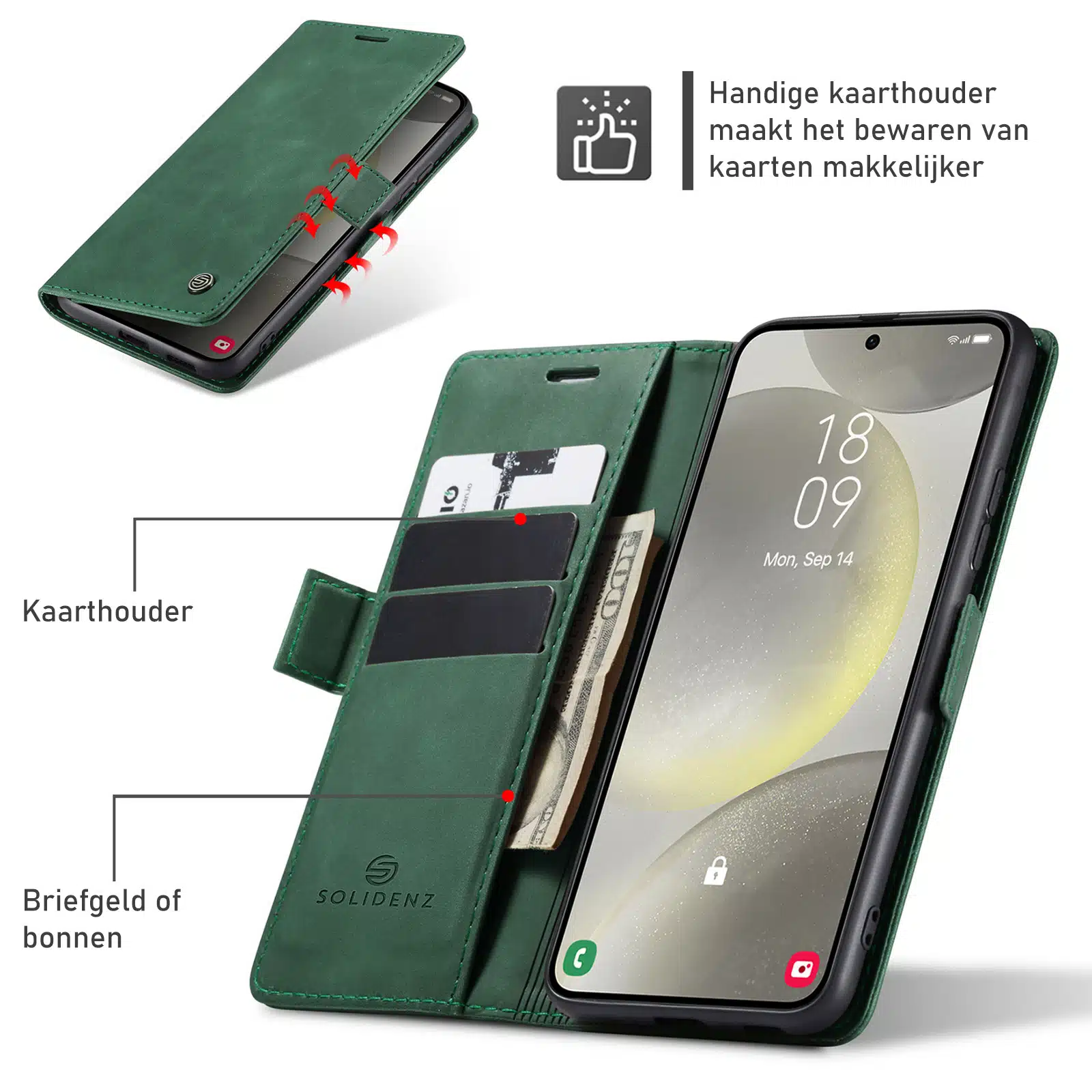 Solidenz-Urban-Book-Samsung-Galaxy-A57-hoesje-Groen-6