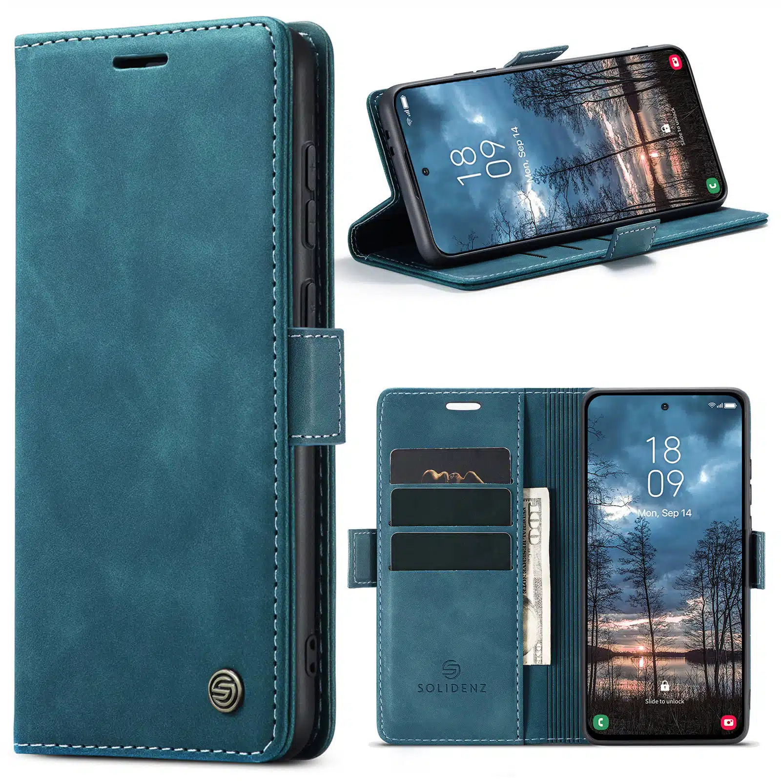 Solidenz Urban Book Samsung Galaxy S26 Plus hoesje – Blauw - Afbeelding 1