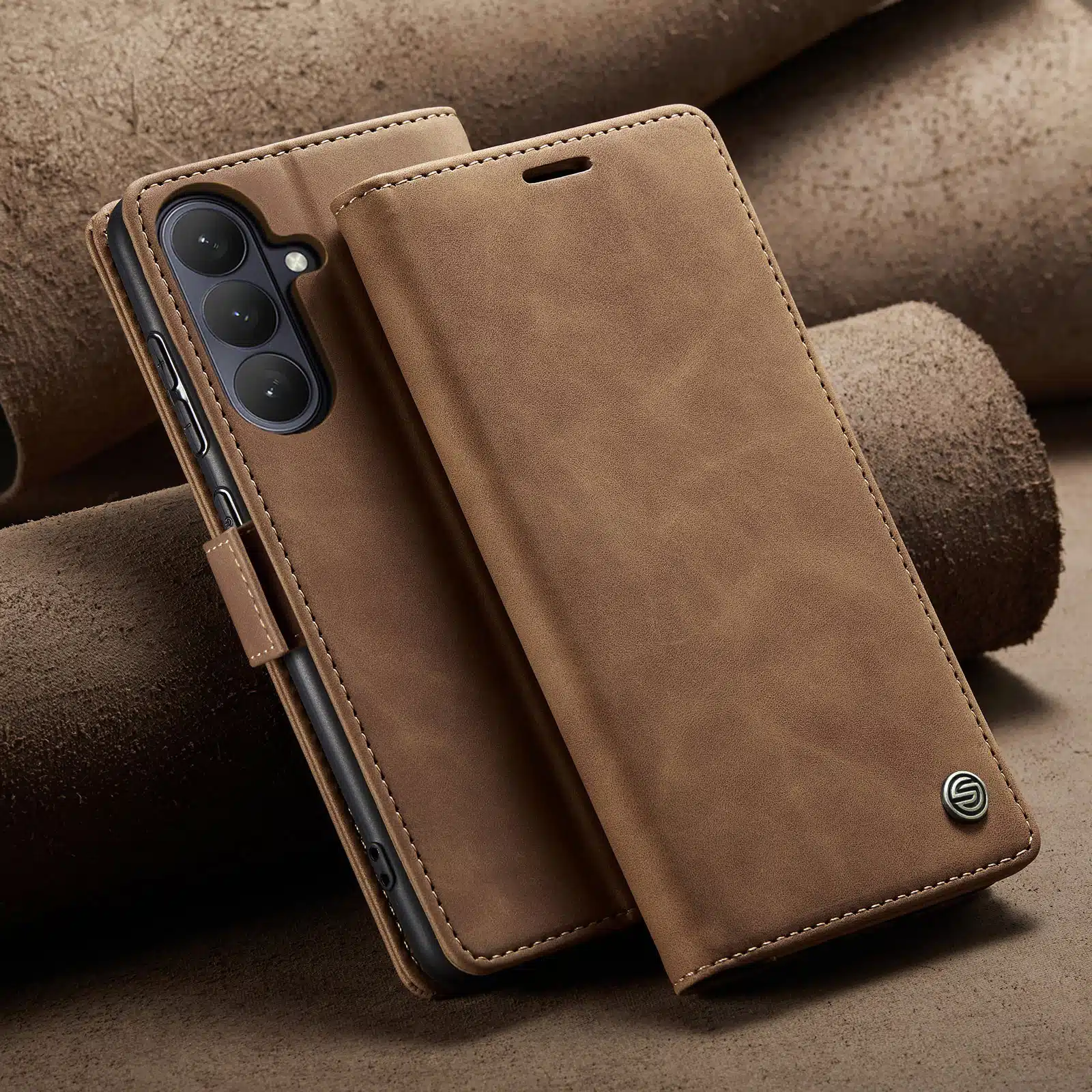 Solidenz Urban Book Samsung Galaxy S26 Plus hoesje – Bruin - Afbeelding 10